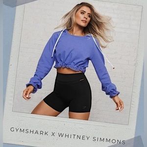 Black Gymshark x Whitney Simmons Cropped Hoodie V1